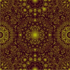 Seamless pattern. Ornate flowers henna colors mandala in indian style. Vintage decorative elements. Hand drawn background. Islam, Arabic, Indian, ottoman motifs.