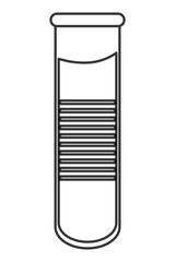 simple flat design test tube icon vector illustration