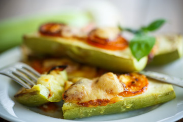 zucchini baked with tomatoes and cheese