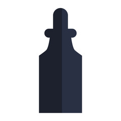 simple flat design medicine bottle with dropper icon vector illustration