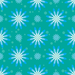 blue floral seamless pattern