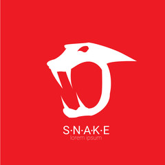 vector snake simple logo design element.