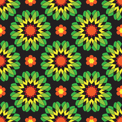 floral dark seamless background