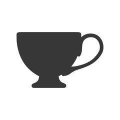 Drink concept represented by coffee mug silhouette icon. Isolated and flat illustration 