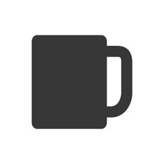 Drink concept represented by coffee mug silhouette icon. Isolated and flat illustration 