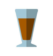 Drink concept represented by coffee mug glass icon. Isolated and flat illustration 