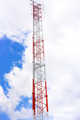 Telecommunication tower and antenna against the sky