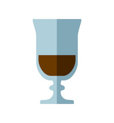 Drink concept represented by coffee mug glass icon. Isolated and flat illustration 