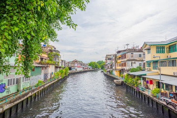 Fototapeta na wymiar View of Canal in Bangkok Thailand