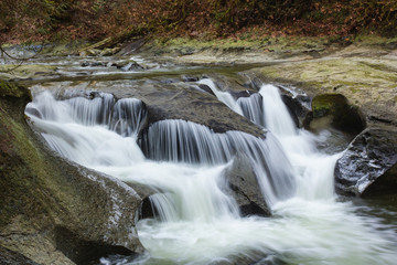Fototapeta premium Beautiful River Stream in nature of British Columbia, Canada.