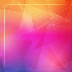 Obraz premium abstract orange pink background with shining white lines and fra