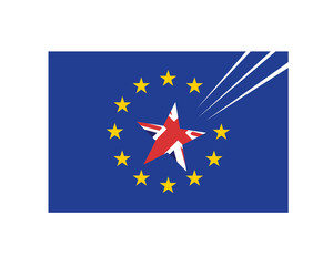 Britain Brexit Decision Graphics -  Falling Star