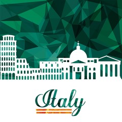 Landmark icon. Italy culture design. Vector graphic