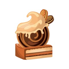 Cake icon. Bakery design. Vector graphic