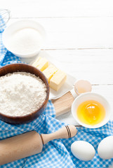 Baking ingredients.