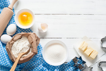 Baking ingredients.