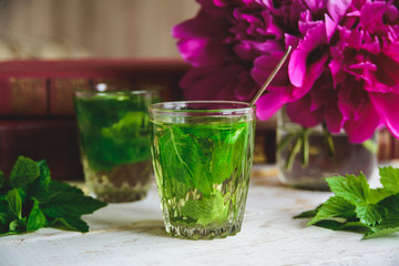 Green mint tea