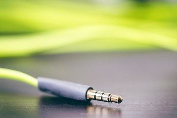 Usb, jack, charger cables on a dark background.Cable connector. Technology. 