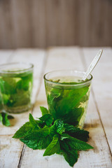 Green mint tea