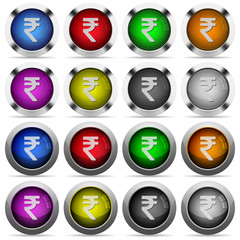 Indian Rupee sign glossy button set