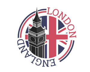 Fototapeta na wymiar Modern Country & City Badge - London