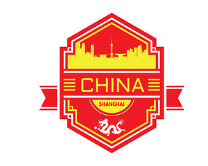 Modern Country & City Badge - Shanghai