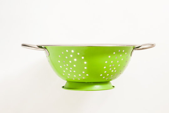 Old Green Metal Colander Sieve