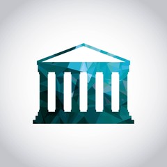 greek temple icon. Italy culture design. Vector graphic