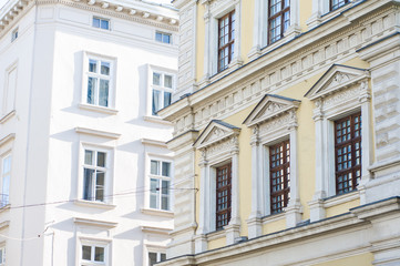 Fototapeta na wymiar classic facade with windows
