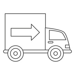 truck transportation delivery icon Isolated vector illustration