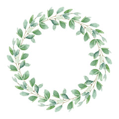 Herbal wreath with leaves - 115392542