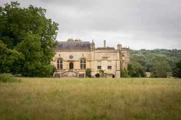 Fototapeta na wymiar View of Lacock Abbey in Wiltshire, from the road