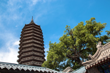 Buddihist pagoda of Dipamkara Buddha relics over 1,400 years history in Tongzhou district, Beijing - 115392901