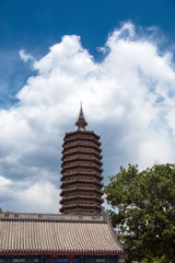 Buddihist pagoda of Dipamkara Buddha relics over 1,400 years history in Tongzhou district, Beijing - 115393543