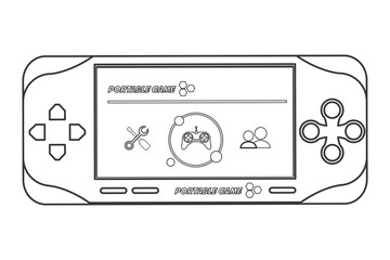 flat design mobile video game icon vector illustration line design