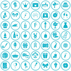 Set of fifty party icons