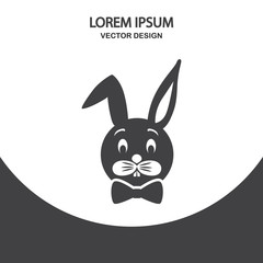 Gift hare icon on the background