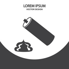 Balloon cream icon on the background