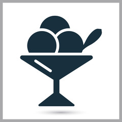 Ice cream icon on the background