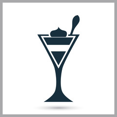 Dessert icon on the background