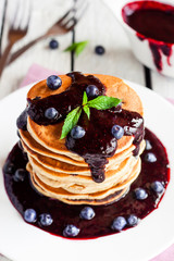 Pancake with blueberries