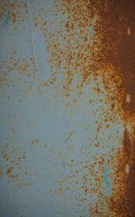Rusty painted metal
