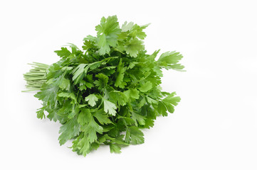 parsley bunch isolated on white background