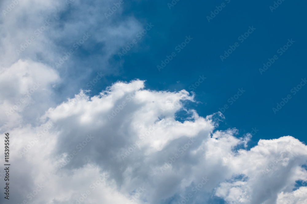Wall mural abstract background with bokeh defocused beautiful flame clouds in the sky