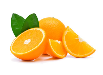 Orange fruit isolated on white background