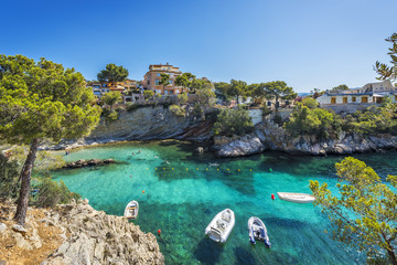 Cove of Cala Fornells in Majorca