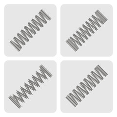 set of monochrome icons with Springs for your design