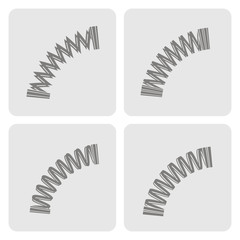 set of monochrome icons with Springs for your design