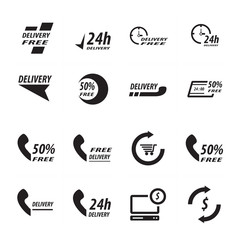 free Delivery icon design set