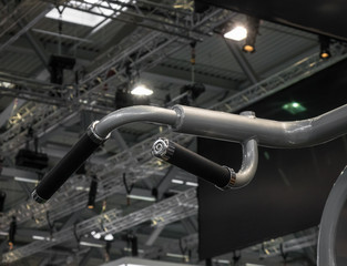 grips of weight machine with  in fitness center